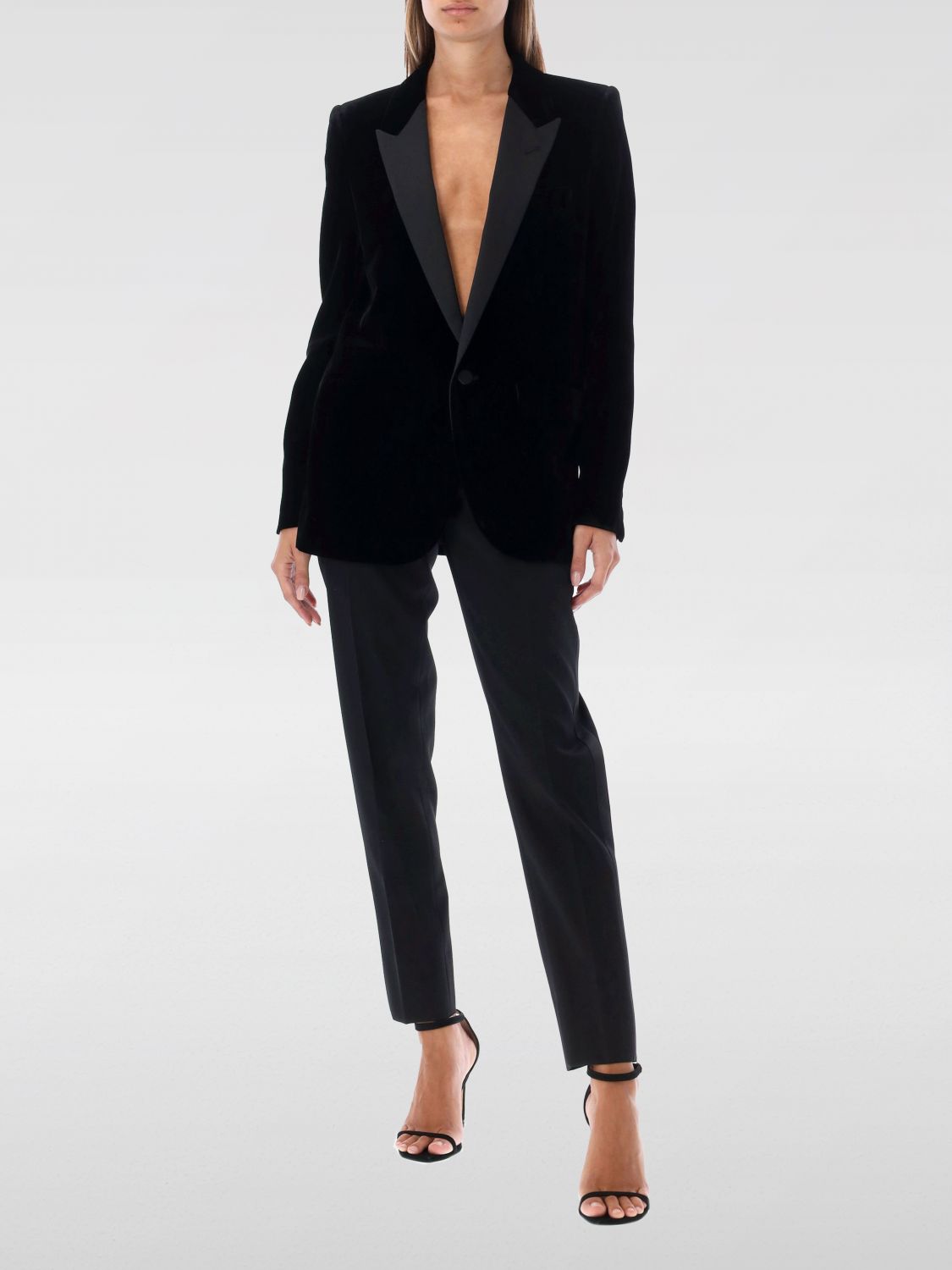 Giglio Blazer Saint Laurent in velluto Negozio